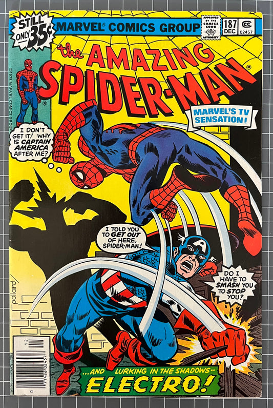 THE AMAZING SPIDER-MAN #187 [MARVEL COMICS] NEWSSTAND 1978 FN/VF