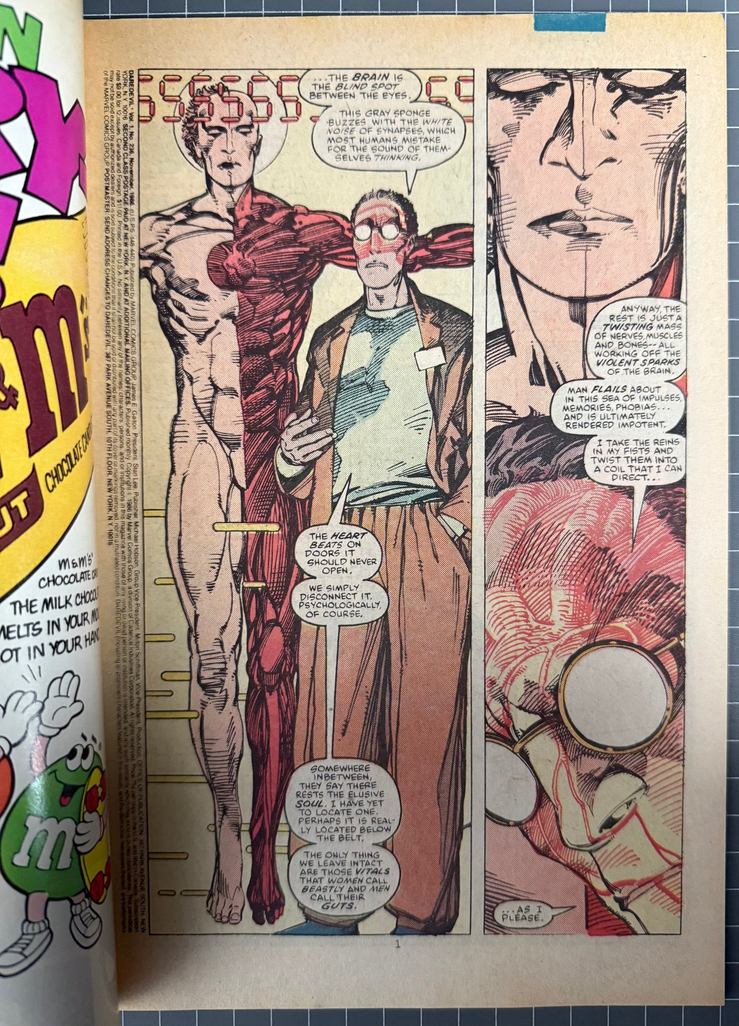🔑 DAREDEVIL #236 [MARVEL COMICS] DIRECT *25TH ANNIVERSARY* 1986 FN/VF