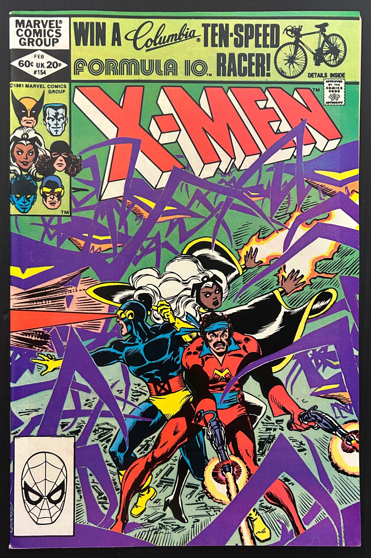 🔑 THE UNCANNY X-MEN #154 [MARVEL COMICS] DIRECT *ORIGIN SUMMERS FAMILY* 1982 VF/NM
