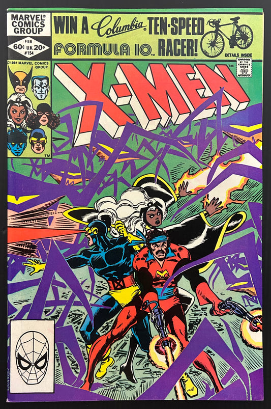 🔑 THE UNCANNY X-MEN #154 [MARVEL COMICS] DIRECT *ORIGIN SUMMERS FAMILY* 1982 VF/NM