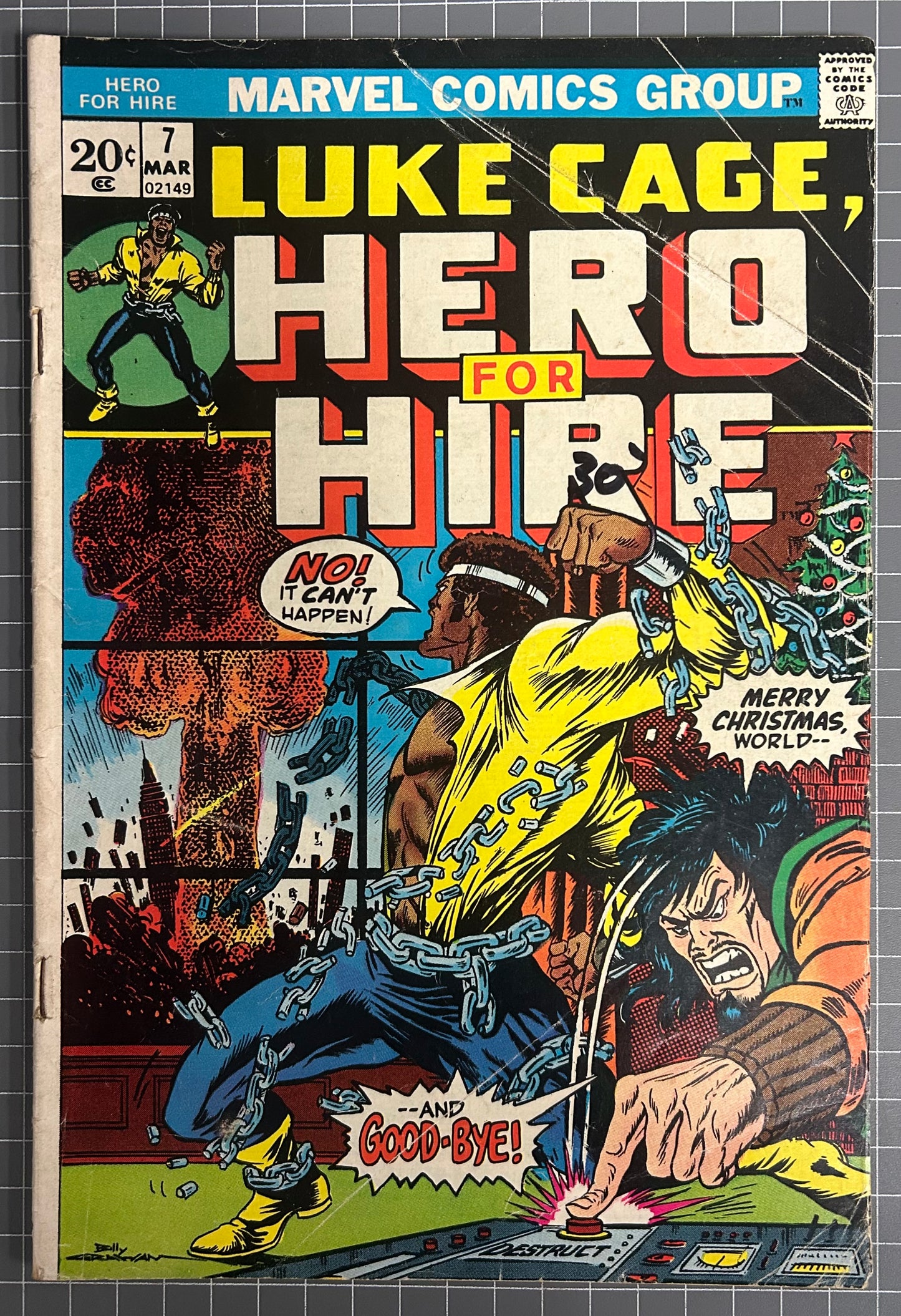 HERO FOR HIRE #7 [MARVEL COMICS] DIRECT 1973 VG-