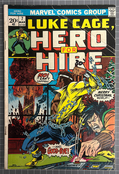 HERO FOR HIRE #7 [MARVEL COMICS] DIRECT 1973 VG-