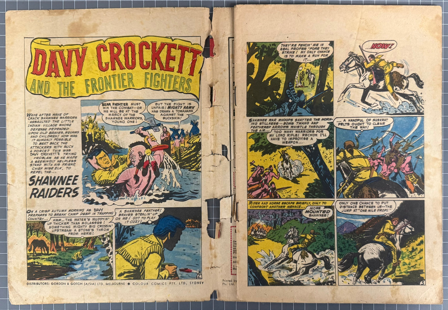 DAVY CROCKETT AND THE FRONTIER FIGHTERS #9 [COLOUR COMICS] AUSTRALIAN 1956