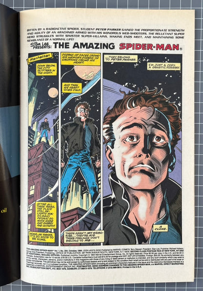 🔑 THE AMAZING SPIDER-MAN #394 [MARVEL COMICS] DIRECT FLIP BOOK 1994 NM