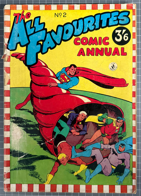 🔑 ALL FAVOURITES COMIC ANNUAL #2 [COLOUR COMICS] AUSTRALIAN PRE-DECIMAL 1957