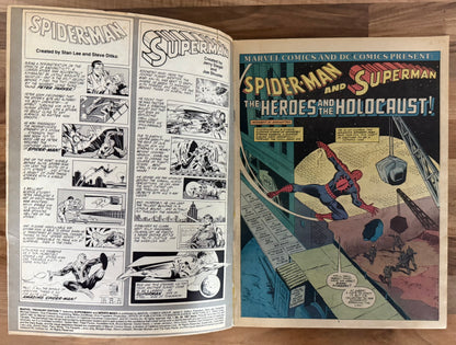 🔑 MARVEL TREASURY EDITION #28: SUPERMAN AND SPIDER-MAN [DC] COMIC 1981 VG+