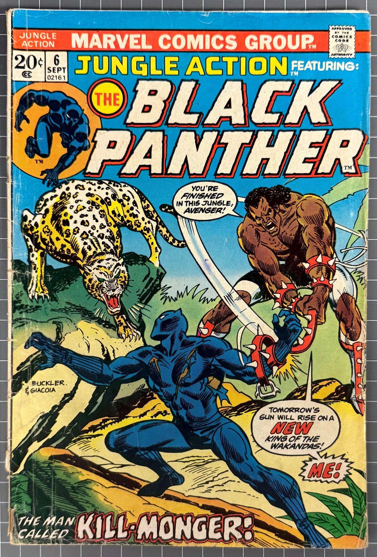 🔑 JUNGLE ACTION #6 [MARVEL COMICS] *1ST APP. ERIK KILLMONGER* 1973 GD