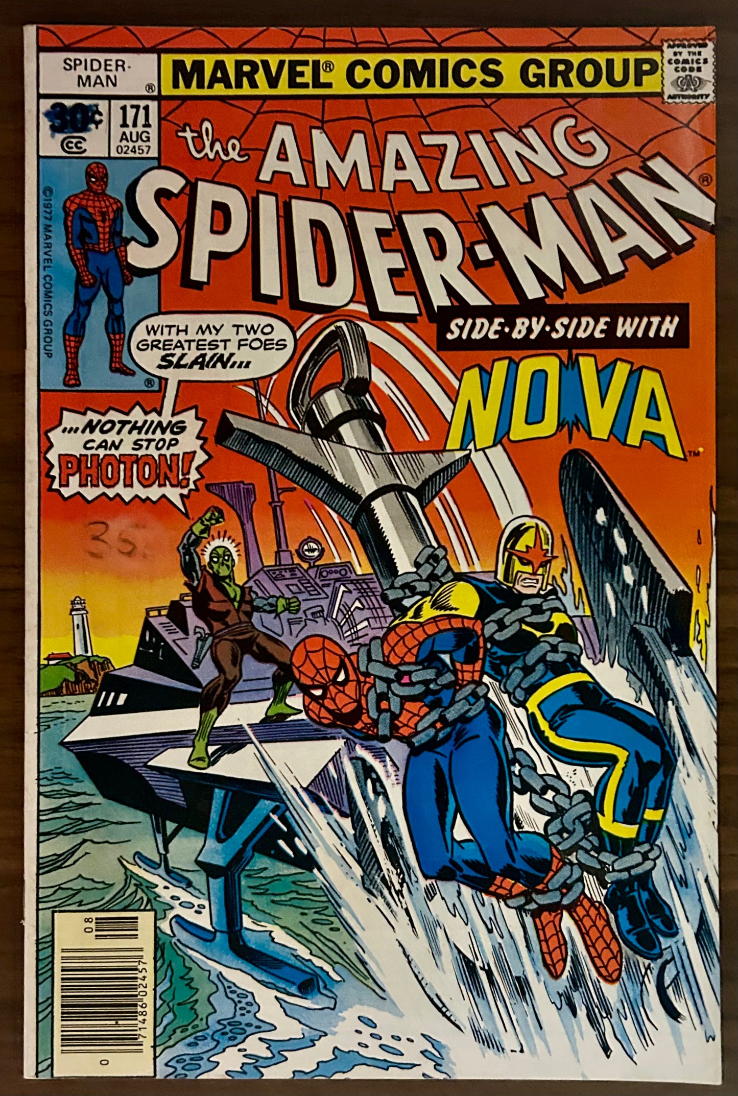 THE AMAZING SPIDER-MAN #171 [MARVEL COMICS] NEWSSTAND 1977