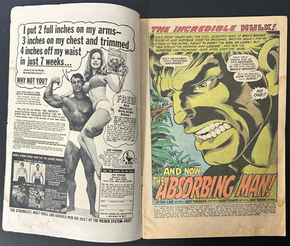 THE INCREDIBLE HULK #125 [MARVEL COMICS] DIRECT 1970 VG-