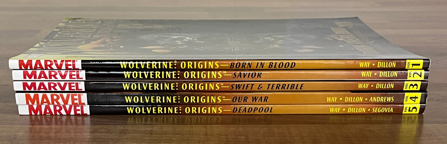 Wolverine Origins Vol. 1-5 Collected Edition Set - Daniel Way, 1st Print, Marvel