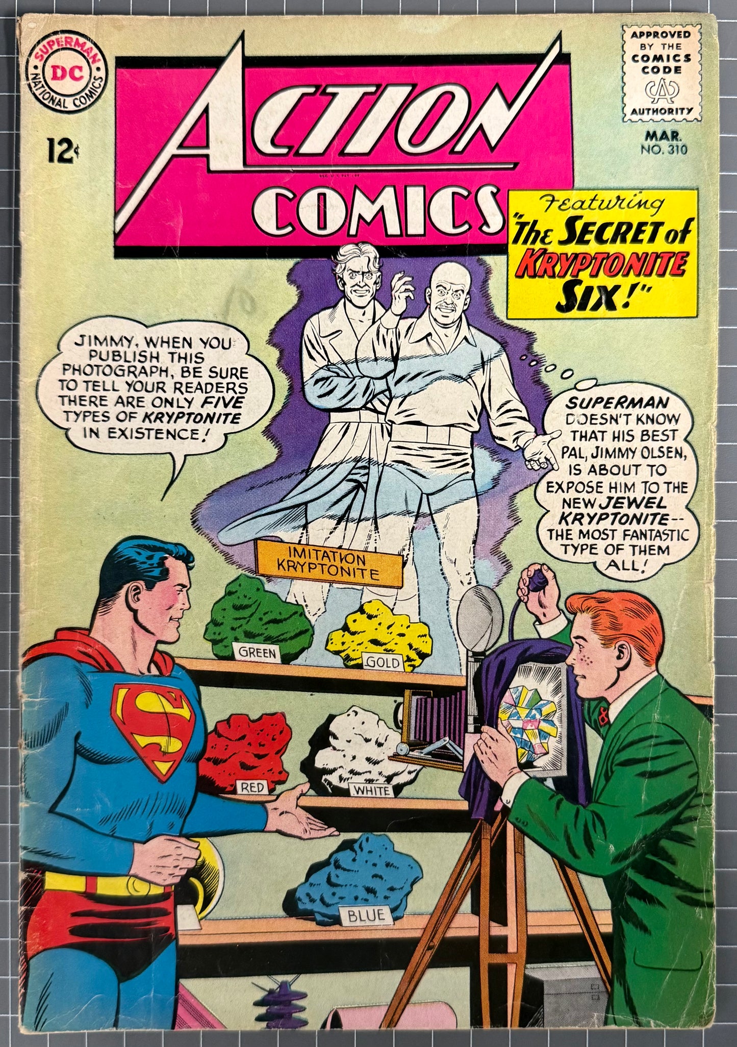 🔑 ACTION COMICS #310 [DC COMICS] *1ST APPEARANCE JEWEL KRYPTONITE* 1964 GD/VG