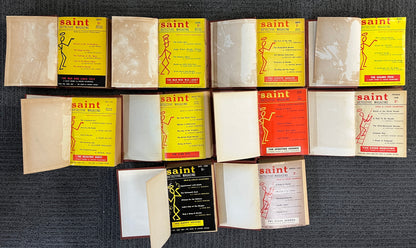 THE SAINT DETECTIVE MAGAZINE BOUND VOLUMES 1-10 [MAGAZINE ENTERPRISES] HARDCOVER 1954-1959 FAIR/GOOD
