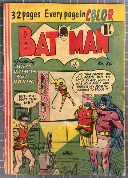 BATMAN #80 [COLOUR COMICS] AUSTRALIAN PRE-DECIMAL *SCARCE* 1957