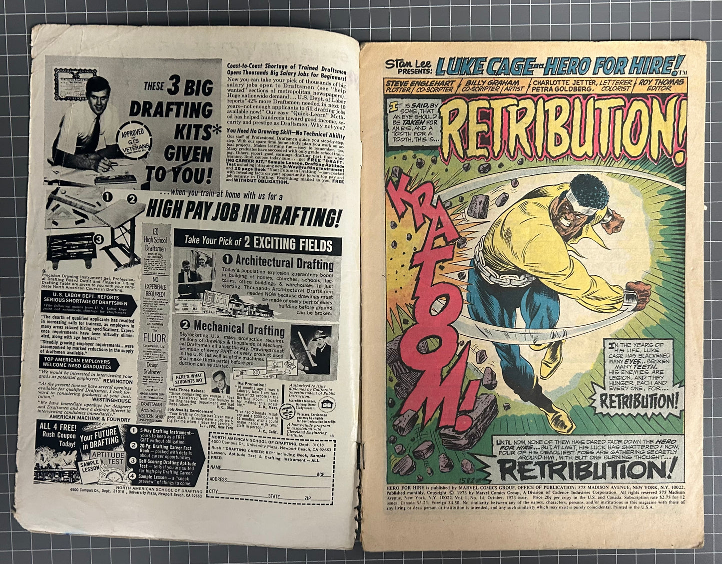HERO FOR HIRE #14 [MARVEL COMICS] *LUKE CAGE* DIRECT 1973