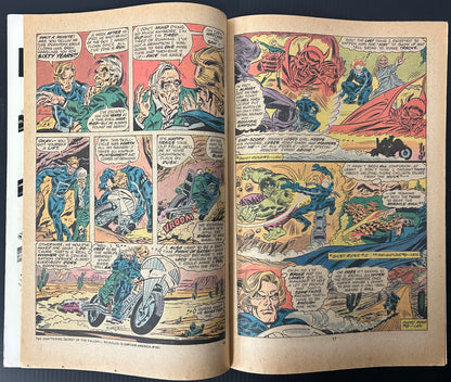 🔑 GHOST RIDER #12 [MARVEL COMICS] DIRECT *PHANTOM EAGLE'S DEATH* 1975 VG/FN