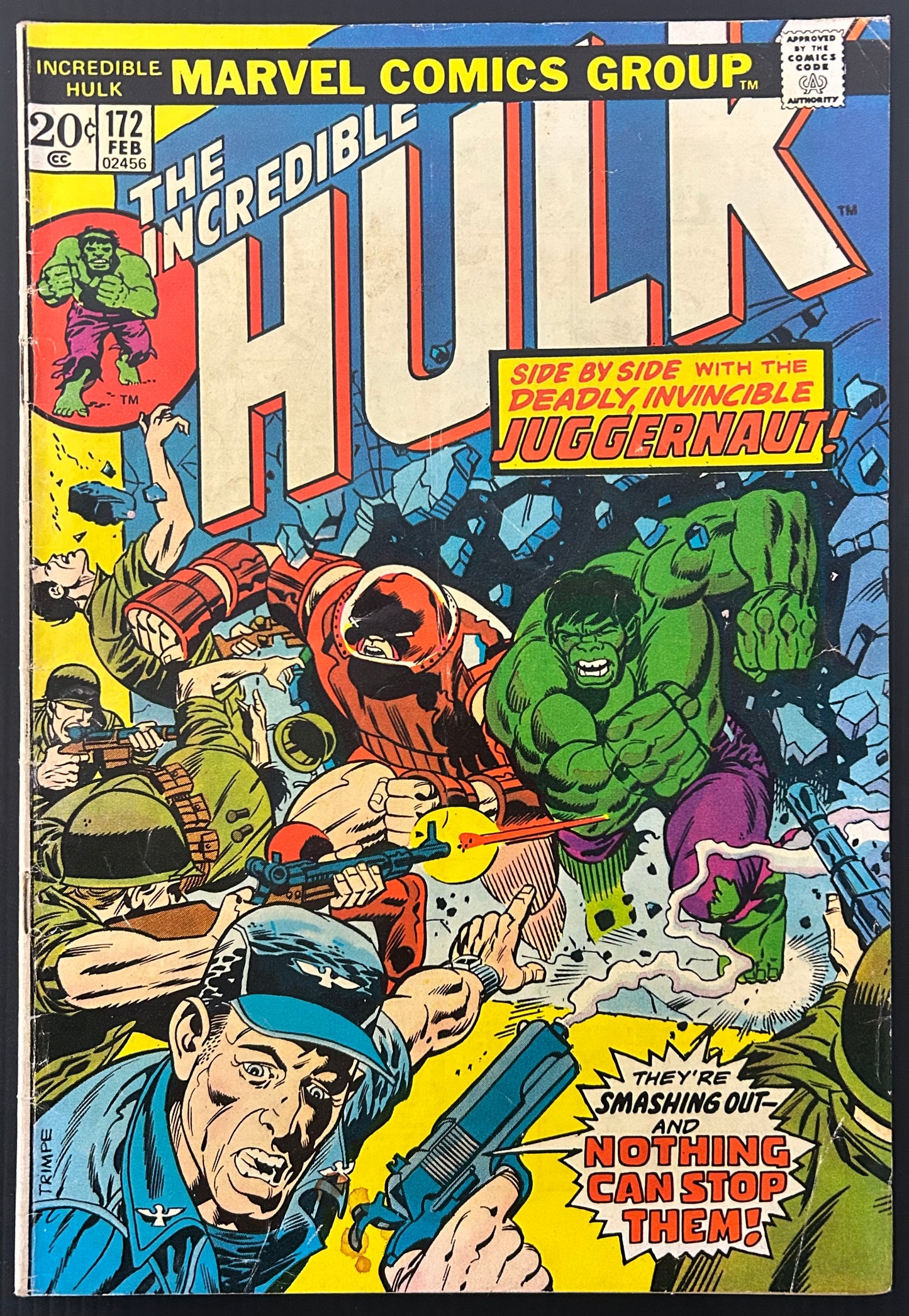 THE INCREDIBLE HULK #172 [MARVEL COMICS] DIRECT 1974 VG
