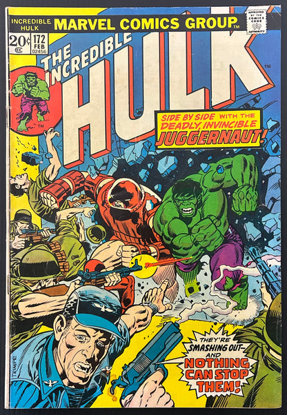 THE INCREDIBLE HULK #172 [MARVEL COMICS] DIRECT 1974 VG