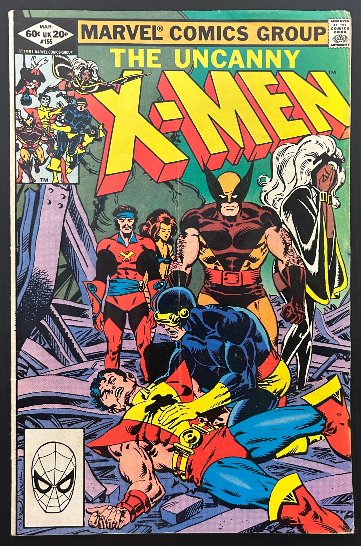 🔑 THE UNCANNY X-MEN #155 [MARVEL COMICS] DIRECT *1ST APP. THE BROOD* 1982 VG