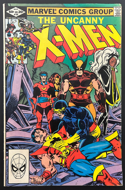 🔑 THE UNCANNY X-MEN #155 [MARVEL COMICS] DIRECT *1ST APP. THE BROOD* 1982 VG