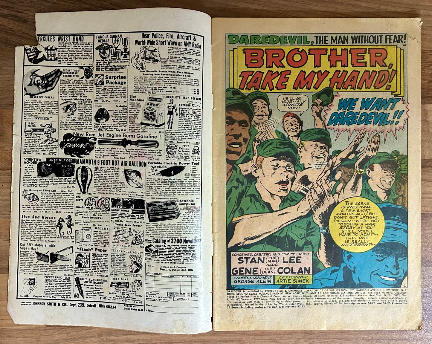 DAREDEVIL #47 [MARVEL COMICS] DIRECT 1968 GD-
