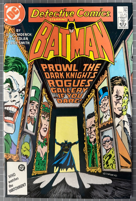 🔑 DETECTIVE COMICS #566 [DC COMICS] DIRECT *ICONIC COVER ART* 1986 VF