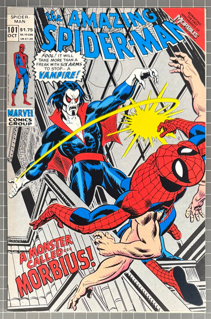 🔑 THE AMAZING SPIDER-MAN #101 [MARVEL COMICS] 2ND PRINTING *MORBIUS* 1992 VF+