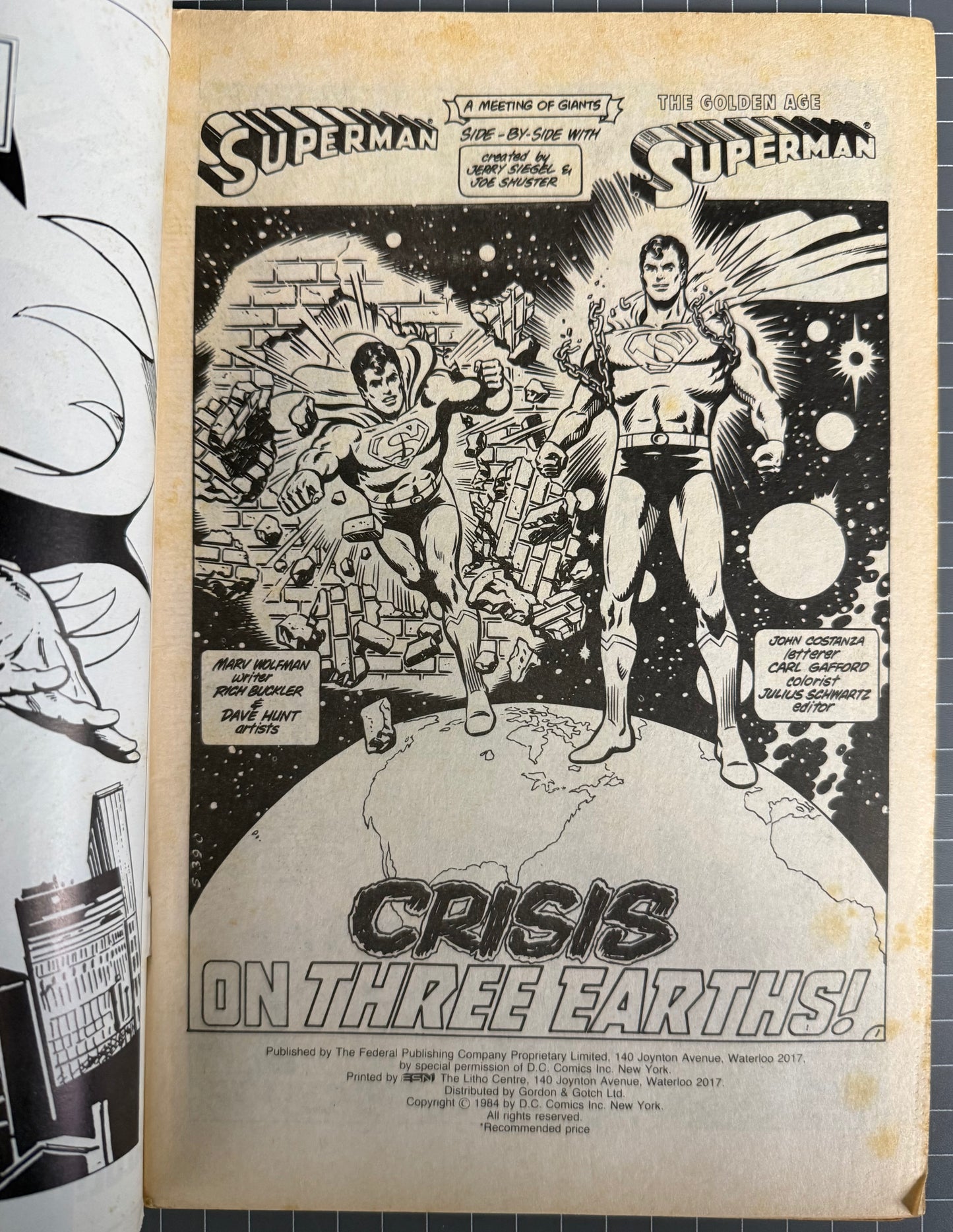 DC COMICS PRESENTS SUPERMAN AND THE GOLDEN AGE SUPERMAN ANNUAL [FEDERAL] 1985