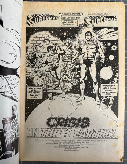 DC COMICS PRESENTS SUPERMAN AND THE GOLDEN AGE SUPERMAN ANNUAL [FEDERAL] 1985