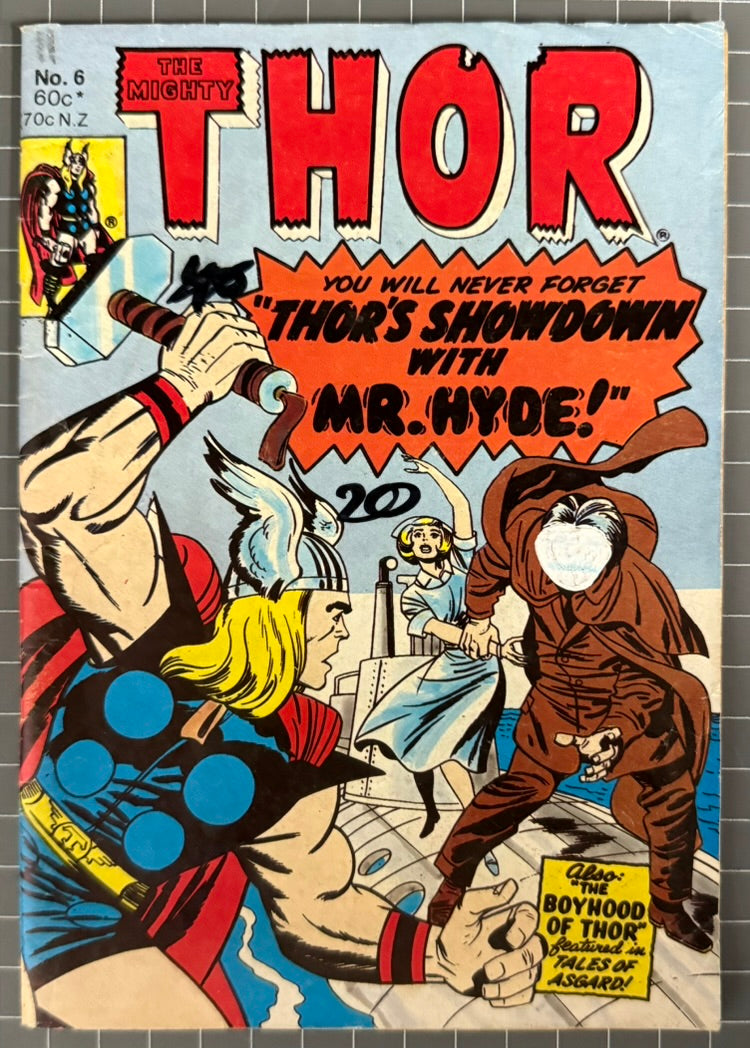 🔑 MIGHTY THOR #6 [YAFFA PUBLISHING] AUSTRALIAN *1ST COBRA, 1ST MR HYDE* 1981