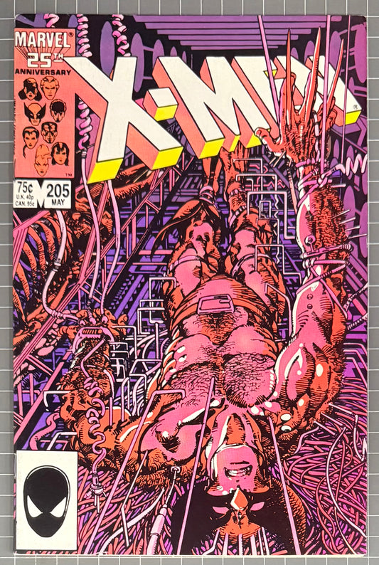 🔑 THE UNCANNY X-MEN #205 [MARVEL COMICS] DIRECT 1986 FN/VF