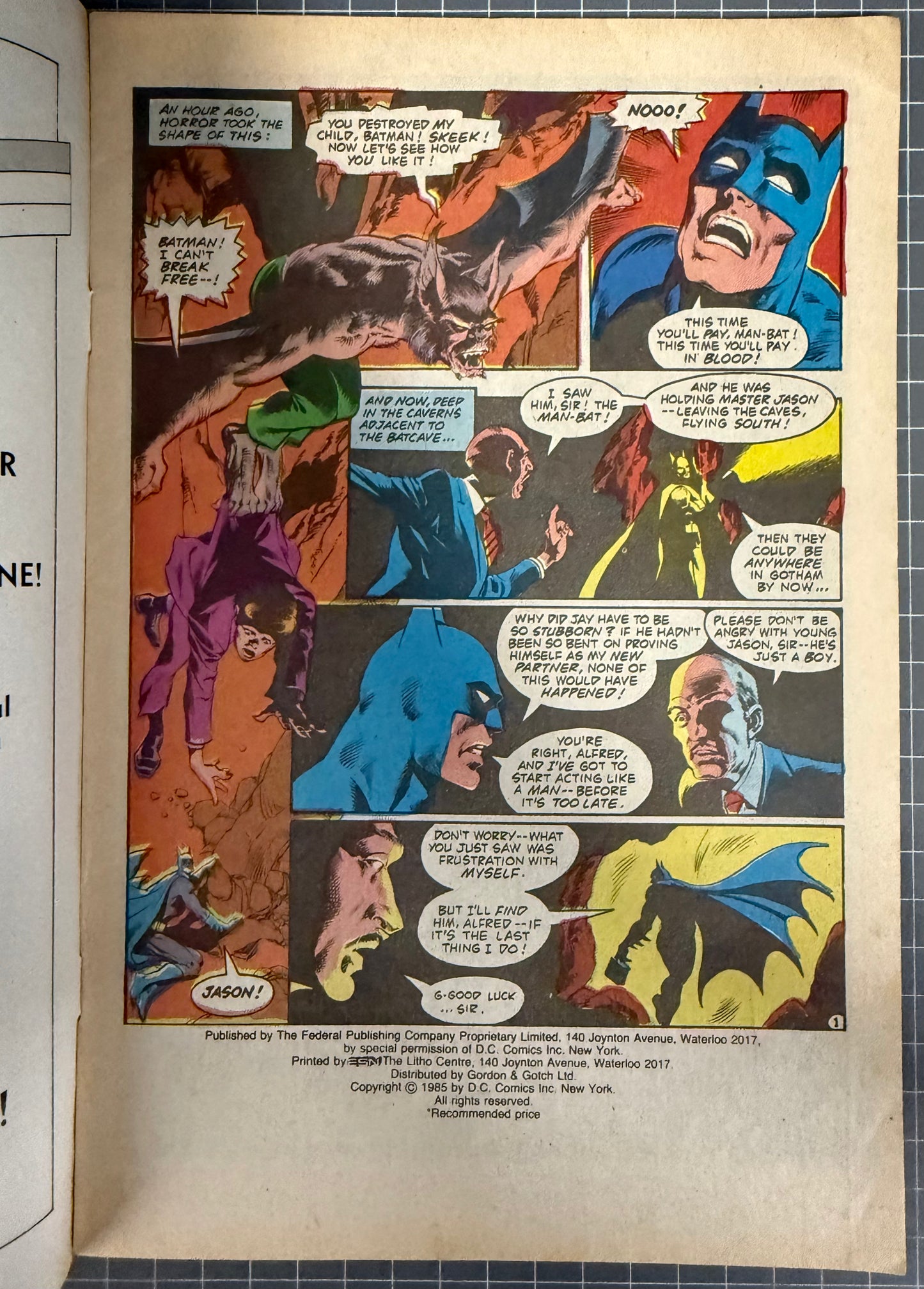 BATMAN #13 [FEDERAL COMICS] AUSTRALIAN DC 1985
