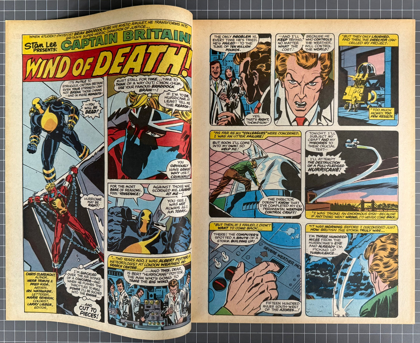 CAPTAIN BRITAIN #7 [MARVEL UK] COMIC MAGAZINE *HERB TRIMPE* 1976 NM-