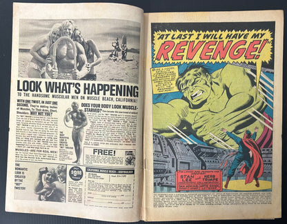 THE INCREDIBLE HULK #114 [MARVEL COMICS] DIRECT 1969 VG/FN