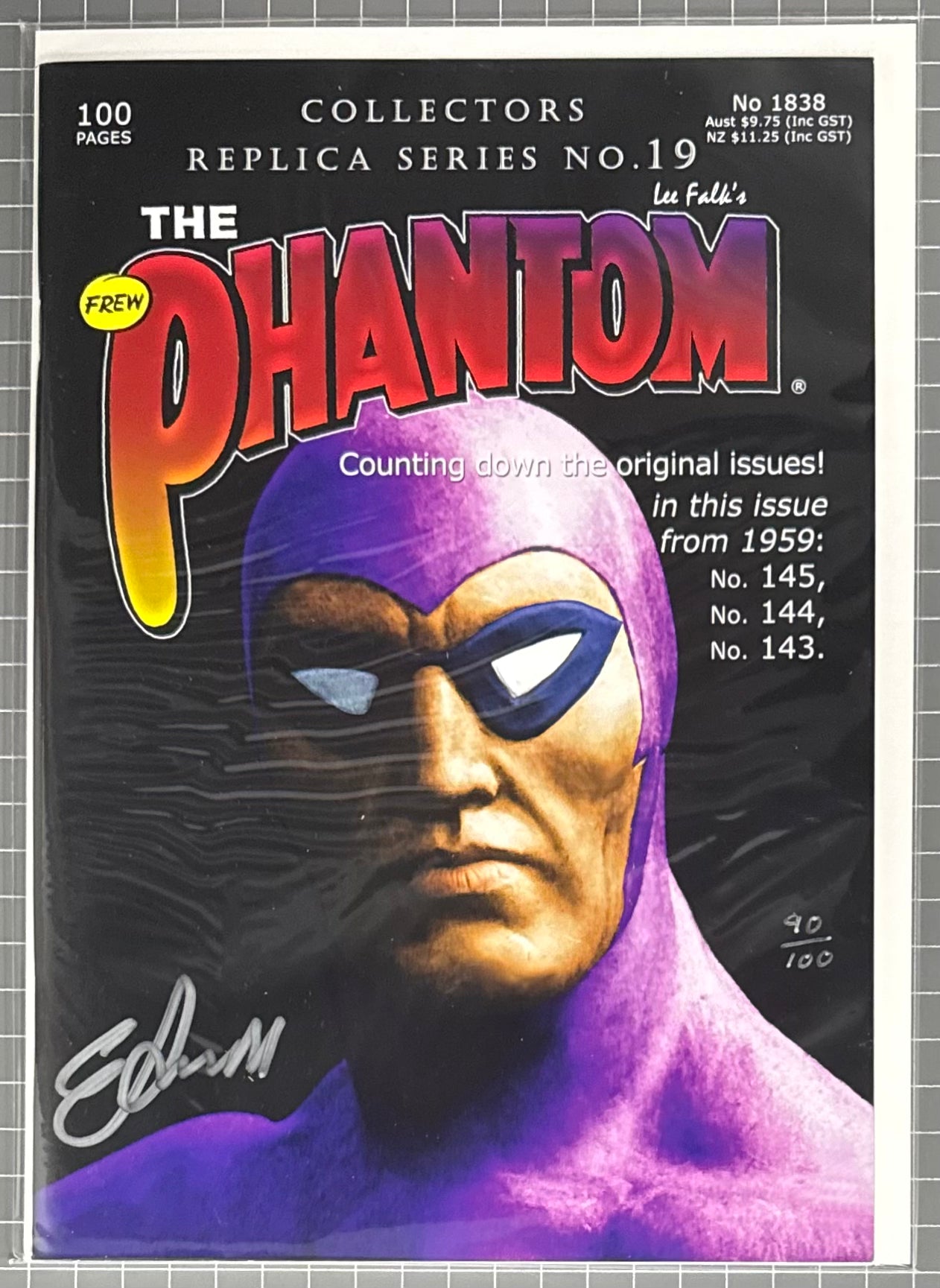 THE PHANTOM #1838 REPLICA #19 [FREW] ***SIGNED & LIMITED*** AUSTRALIAN COMIC 2019 NM