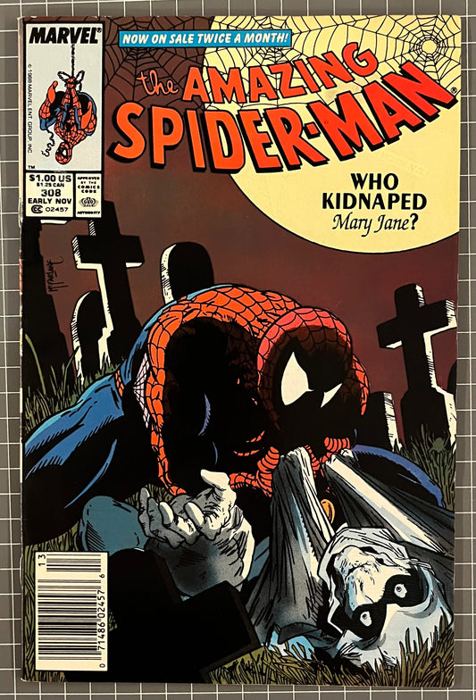 🔑 AMAZING SPIDER-MAN #308 [MARVEL COMICS] *TODD MCFARLANE* 1988 FN/VF