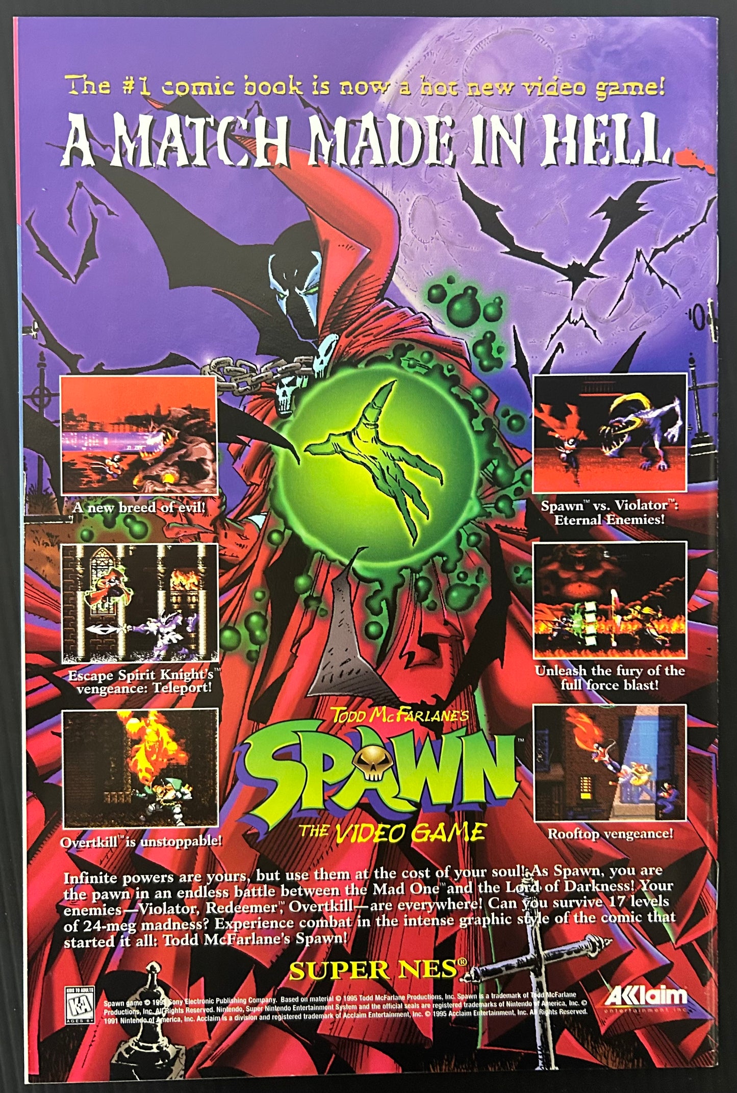 🔑 SPAWN #37 [IMAGE COMICS] DIRECT *1ST APP. THE FREAK* 1995 NM