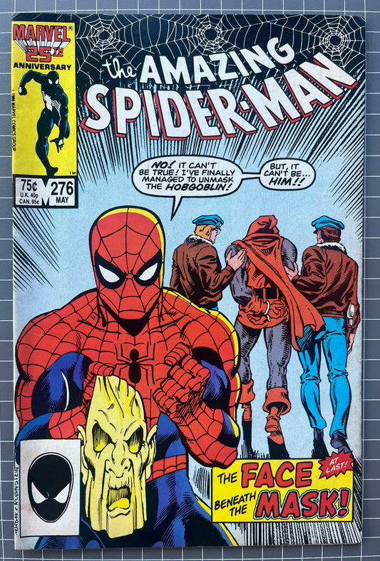 🔑 AMAZING SPIDER-MAN #276 [MARVEL COMICS] *1ST APP. FLASH THOMPSON* 1986 FN