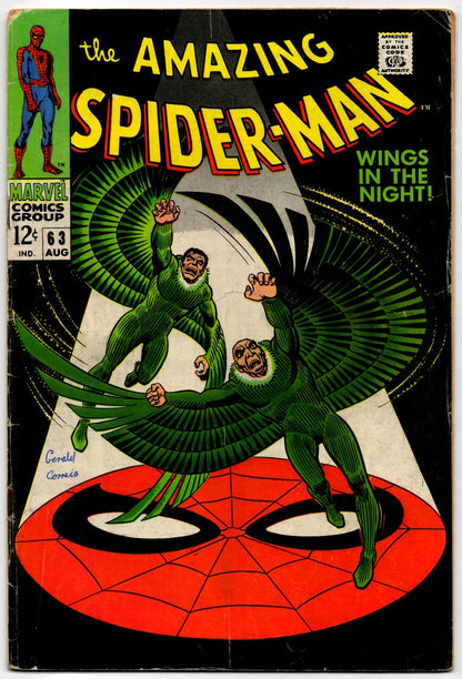 THE AMAZING SPIDER-MAN #63 (MARVEL) COMIC 1968 *JOHN ROMITA SR.* VG
