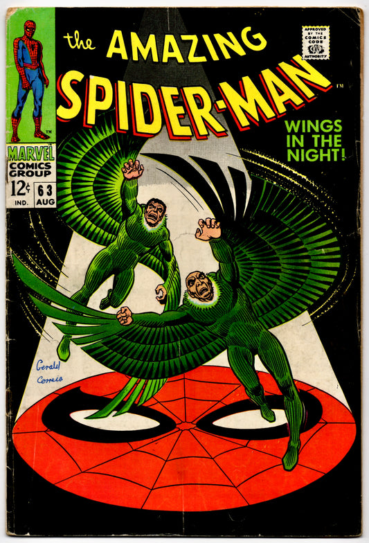 THE AMAZING SPIDER-MAN #63 (MARVEL) COMIC 1968 *JOHN ROMITA SR.* VG