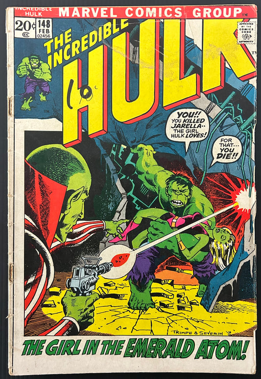 THE INCREDIBLE HULK #148 [MARVEL COMICS] DIRECT 1972 GD/VG