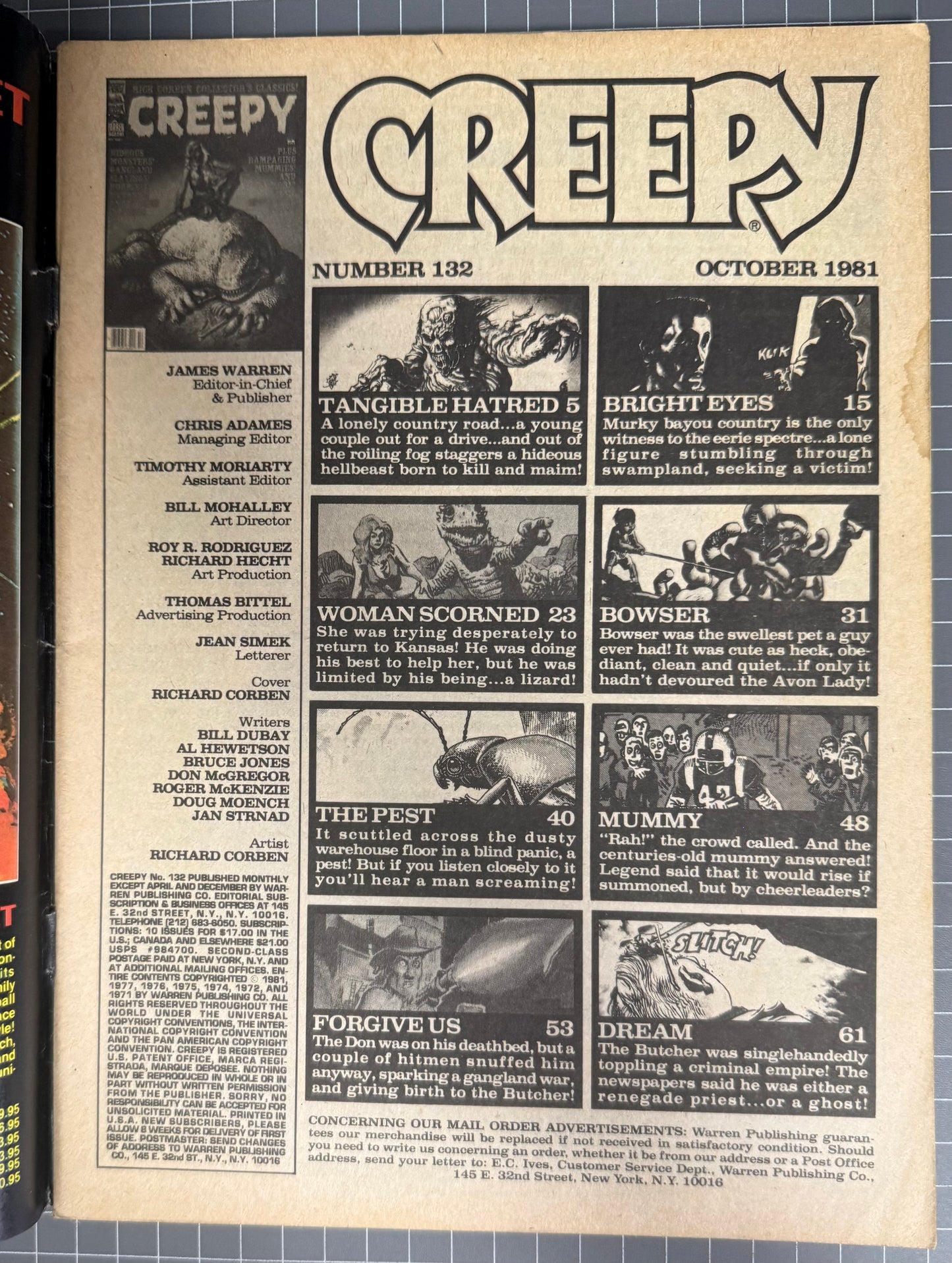 CREEPY #132 [WARREN] HORROR COMIC MAGAZINE 1981 VG