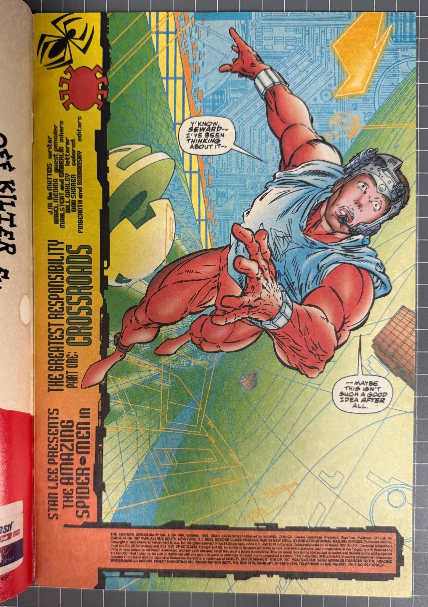 🔑 THE AMAZING SPIDER-MAN #406 [MARVEL COMICS] *OVERPOWER CARD* 1995 FN