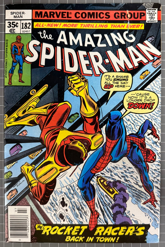 🔑 THE AMAZING SPIDER-MAN #182 [MARVEL COMICS] *PETTER PARKER PROPOSES* 1978 GN