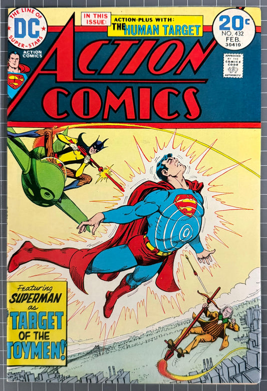🔑 ACTION COMICS #432 [DC COMICS] DIRECT *1ST APPEARANCE TOYMAN* 1974 VF+