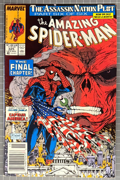🔑 THE AMAZING SPIDER-MAN #325 [MARVEL COMICS] *TODD MCFARLANE COVER* 1989 VG+