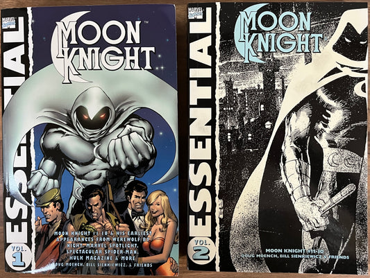 Essential Moon Knight Vol 1 + 2 TPB Set, Moench, Sienkiewicz, Marvel, 2006 2007 1st Pr