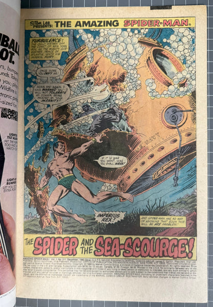 THE AMAZING SPIDER-MAN #211 [MARVEL COMICS] DIRECT 1980 FN/VF