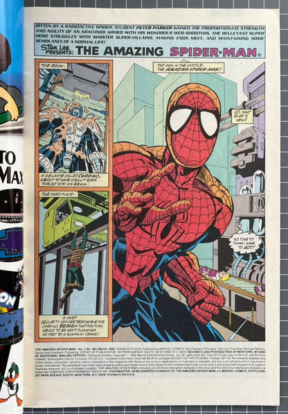 🔑 THE AMAZING SPIDER-MAN #360 [MARVEL COMICS] *2ND APP. CARNAGE* 1992 VF+