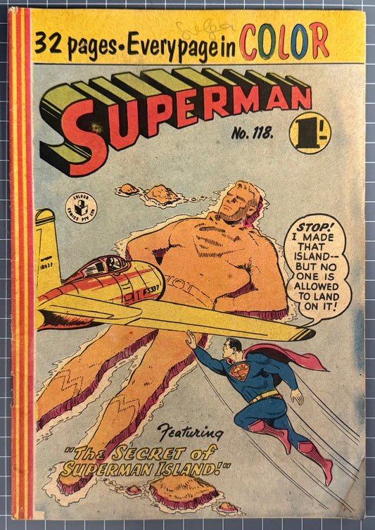 SUPERMAN #118 [COLOUR COMICS] AUSTRALIAN PRE-DECIMAL *SCARCE* 1957