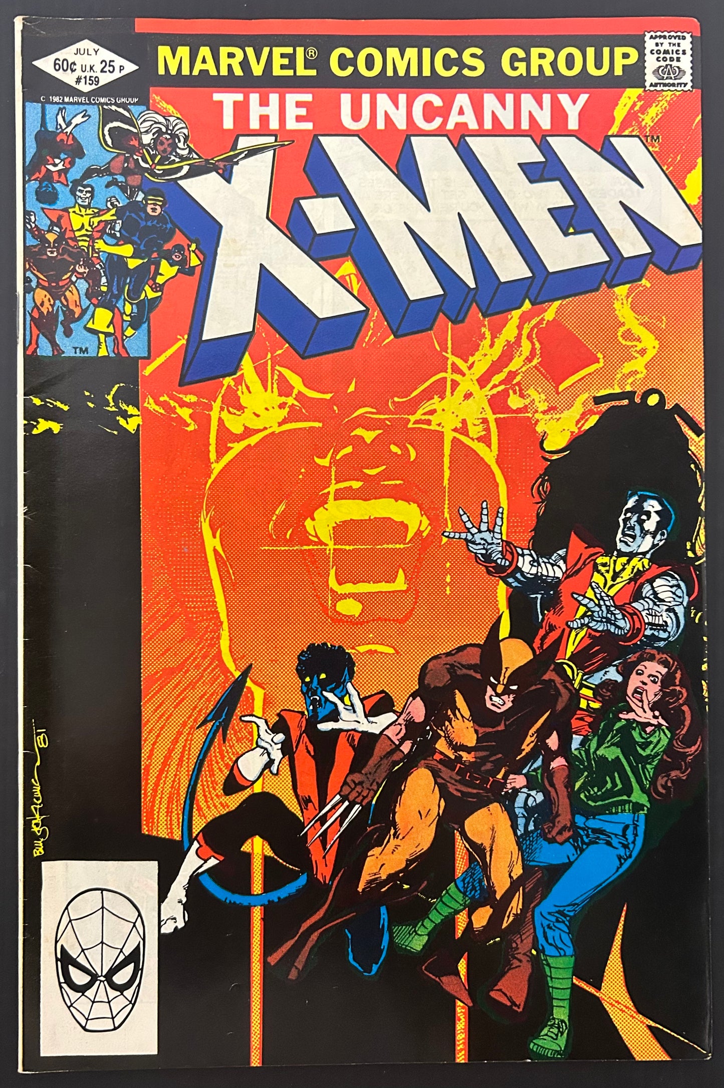 🔑 THE UNCANNY X-MEN #159 [MARVEL COMICS] DIRECT 1982 VF-